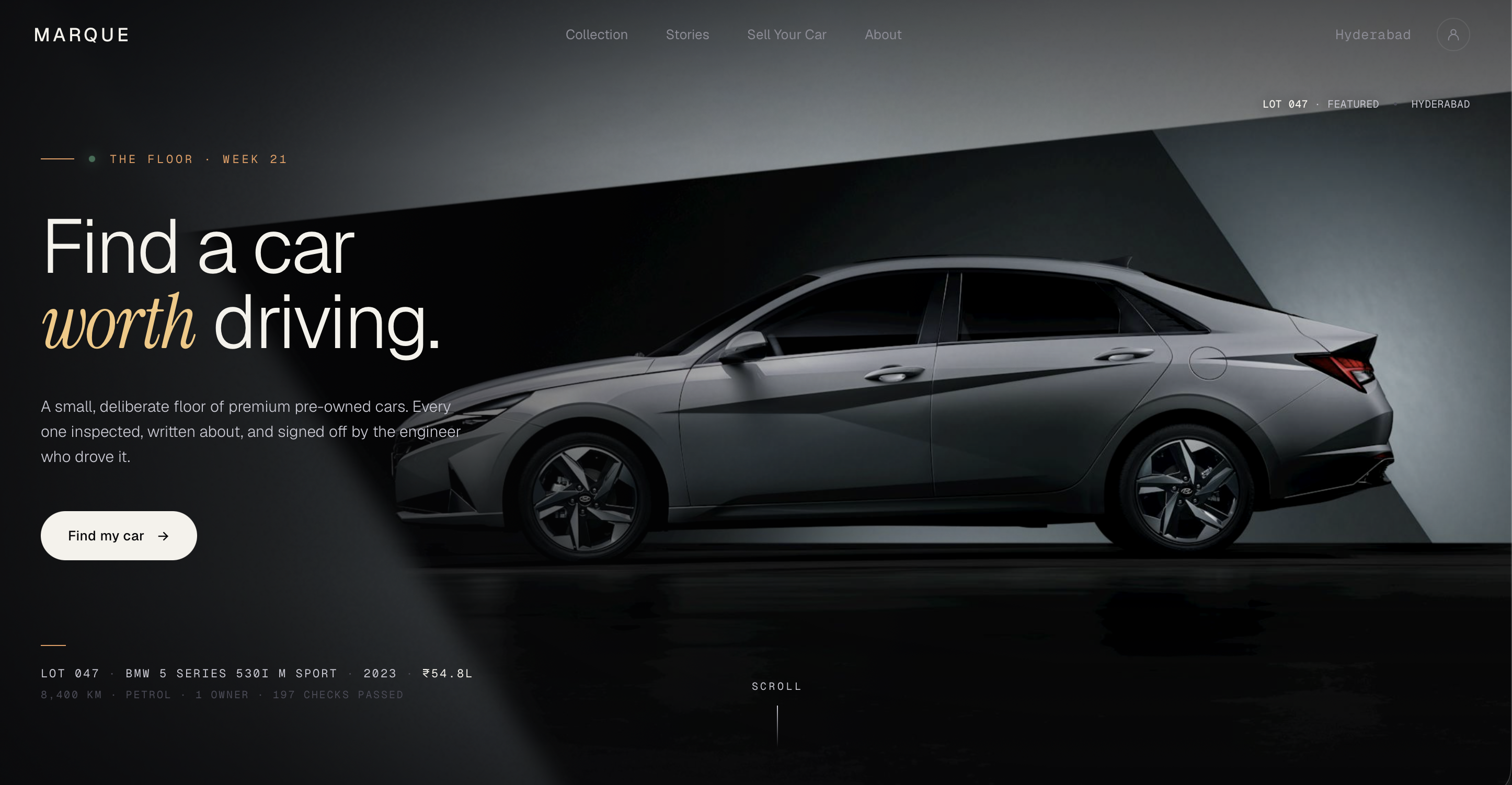 Marque homepage — Find a car worth driving